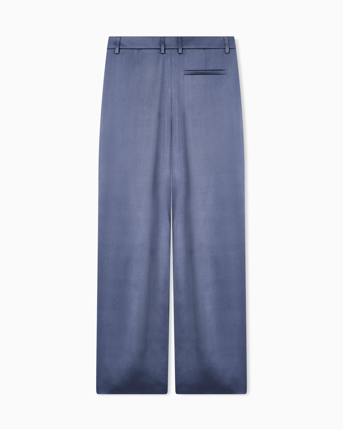 Silk double satin single-pleat trousers