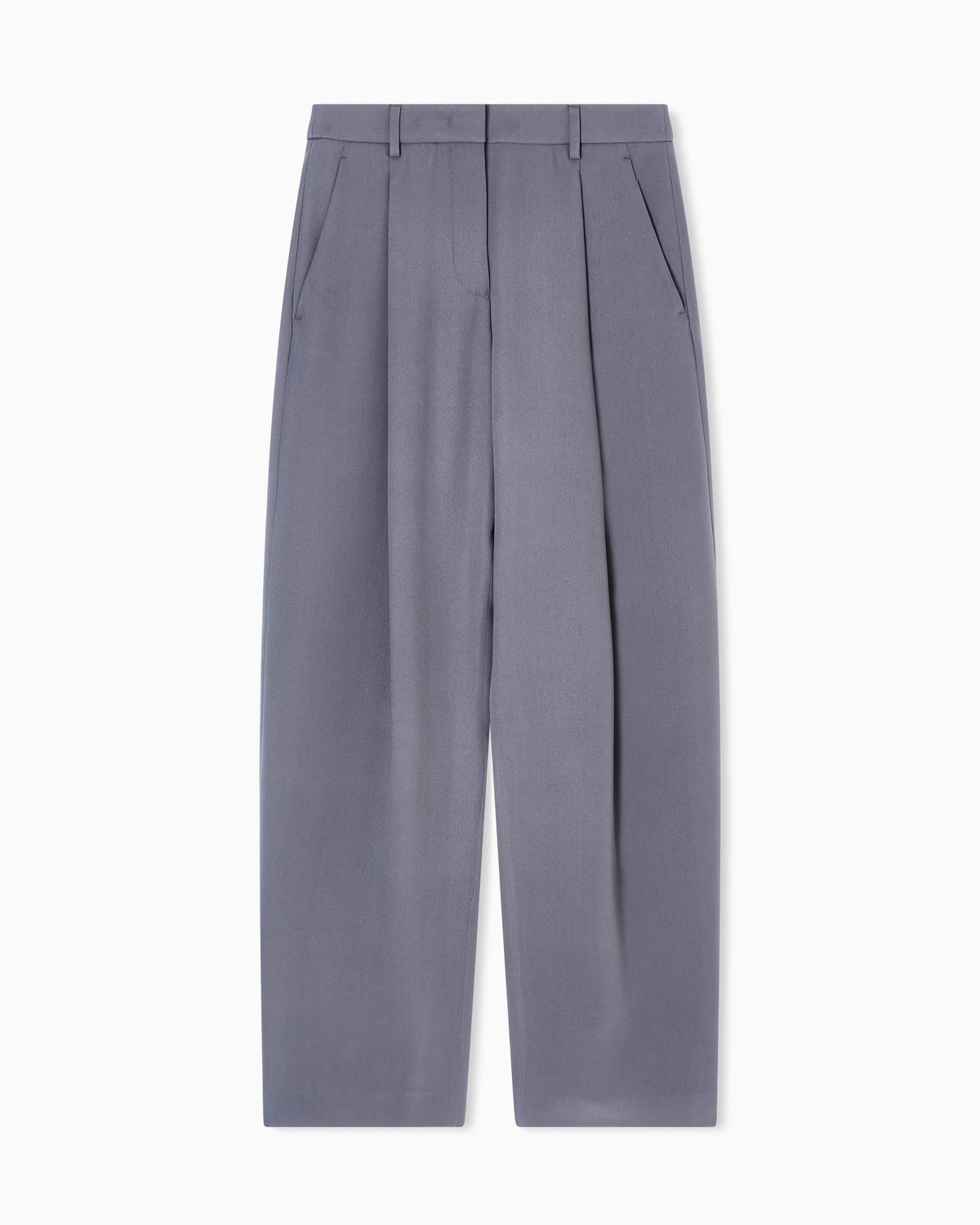 Single-pleat washed silk crêpe trousers