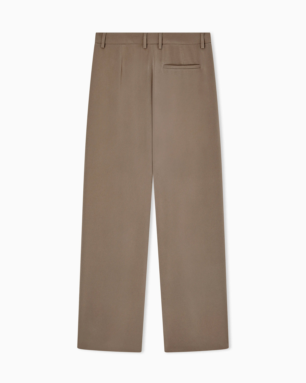Single-pleat silk crêpe trousers