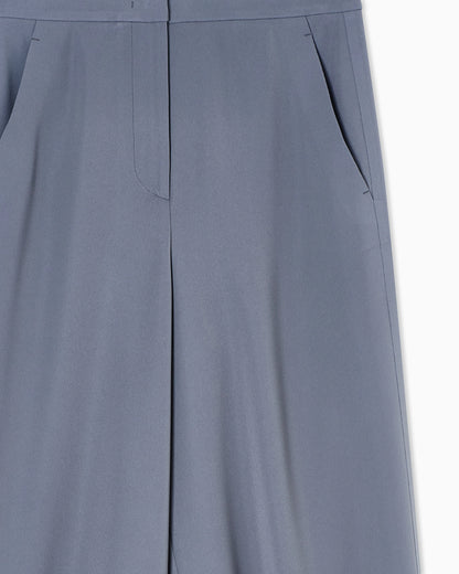 Wide-leg, technical-cady trousers