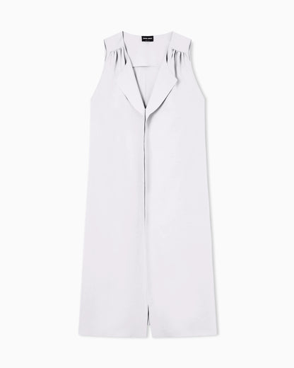 Technical silk shirt dress