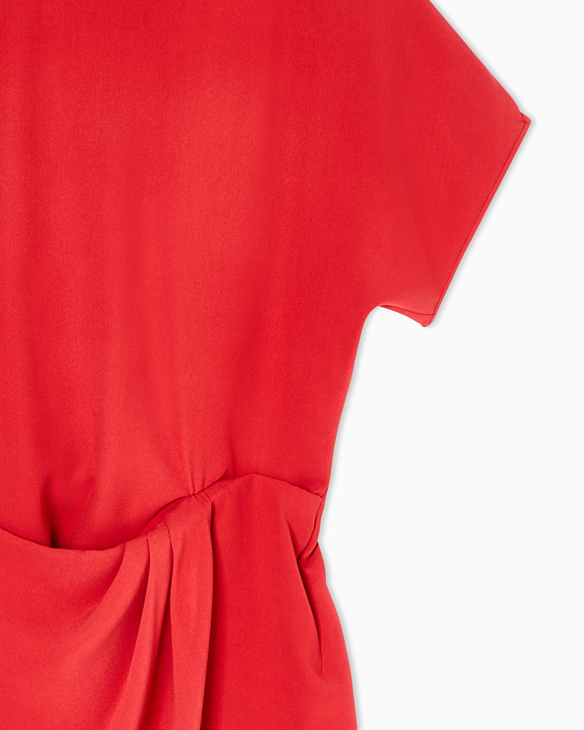 Midi dress in washed silk crêpe