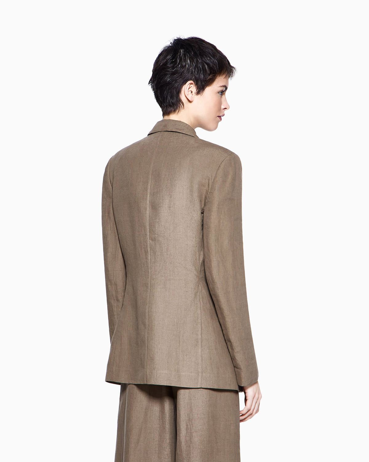 Single-breasted linen jacket