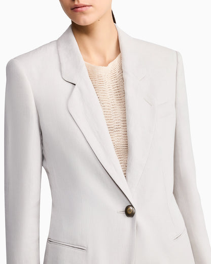 Single-breasted linen jacket