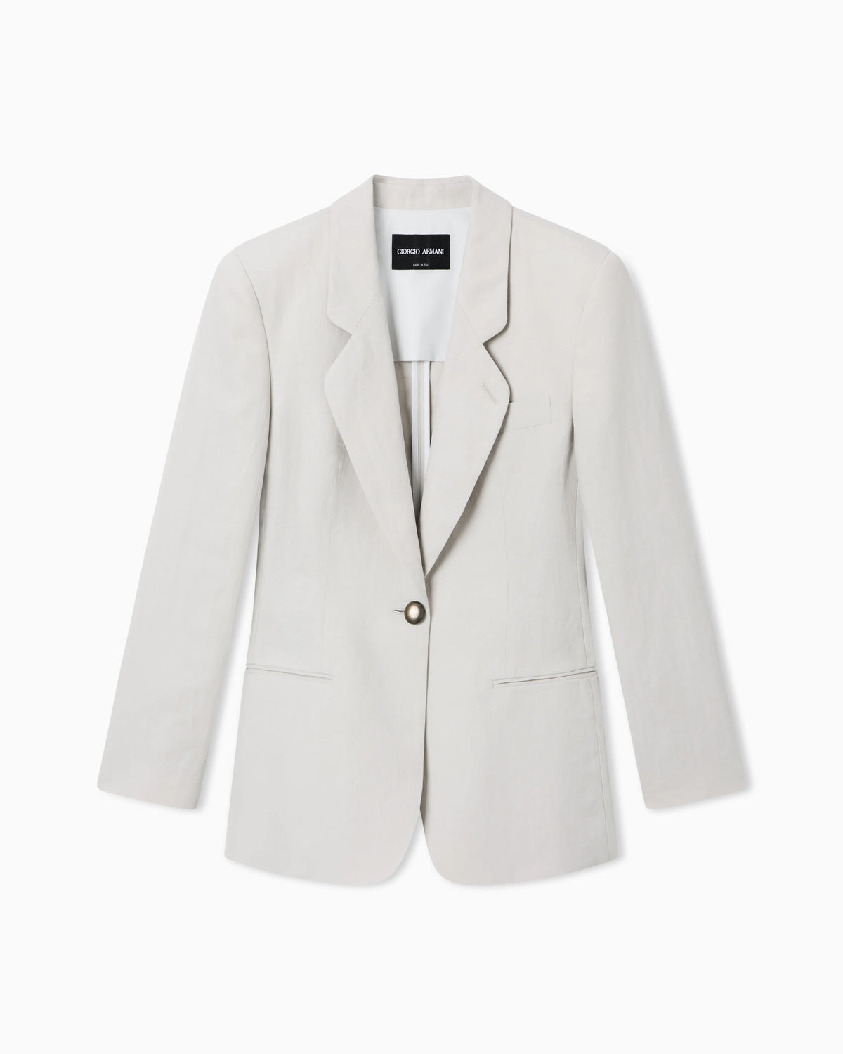 Single-breasted linen jacket