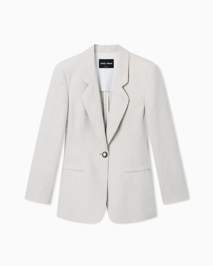 Single-breasted linen jacket