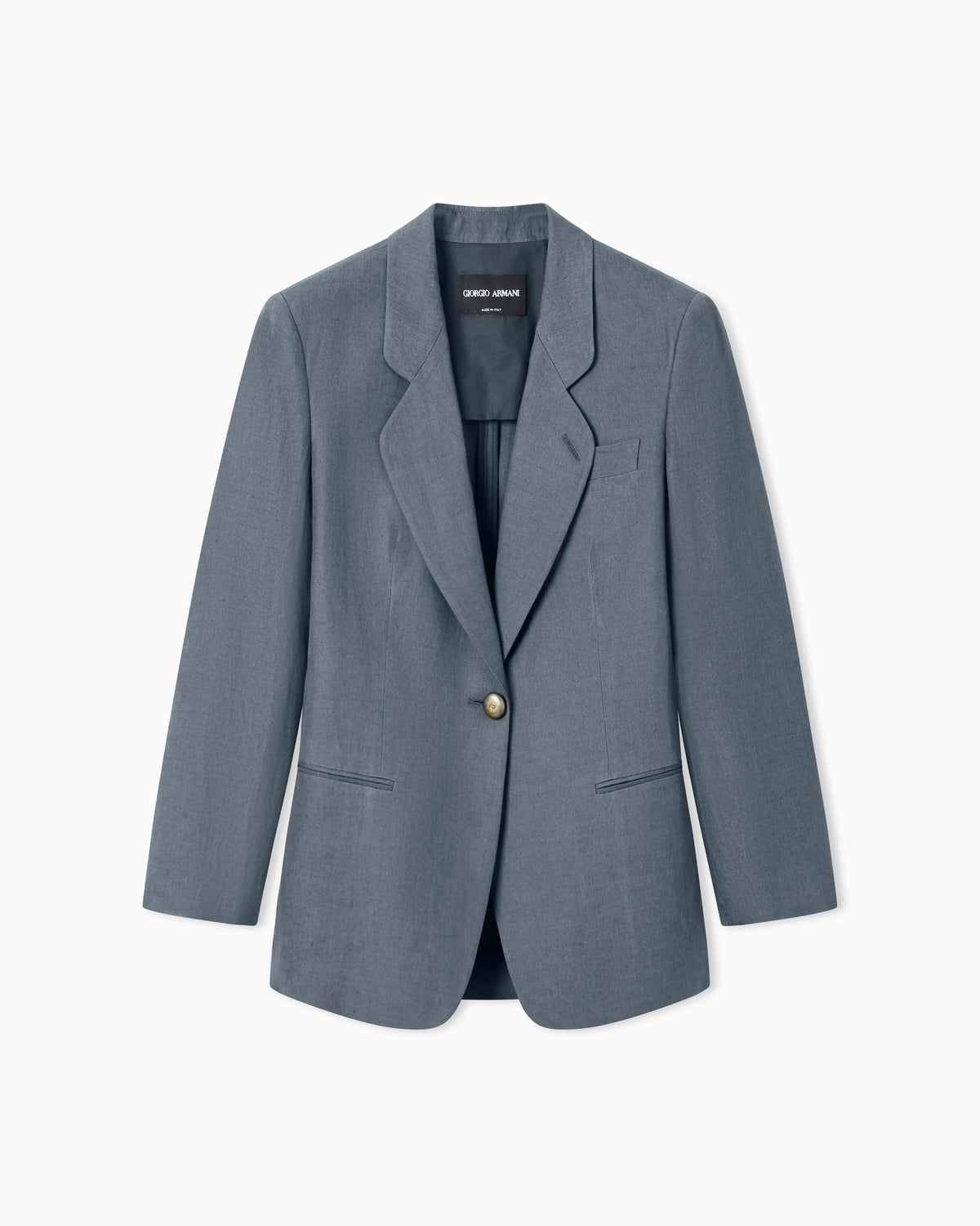 Single-breasted linen jacket