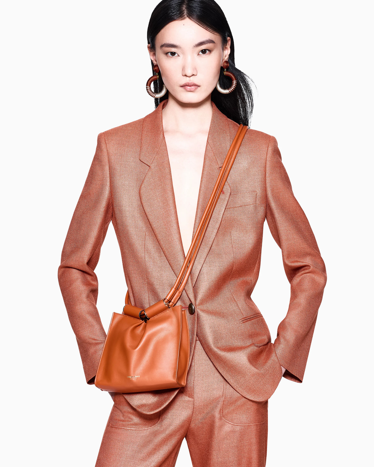 Silk and wool single-breasted jacket