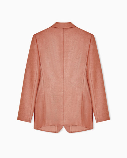Silk and wool single-breasted jacket