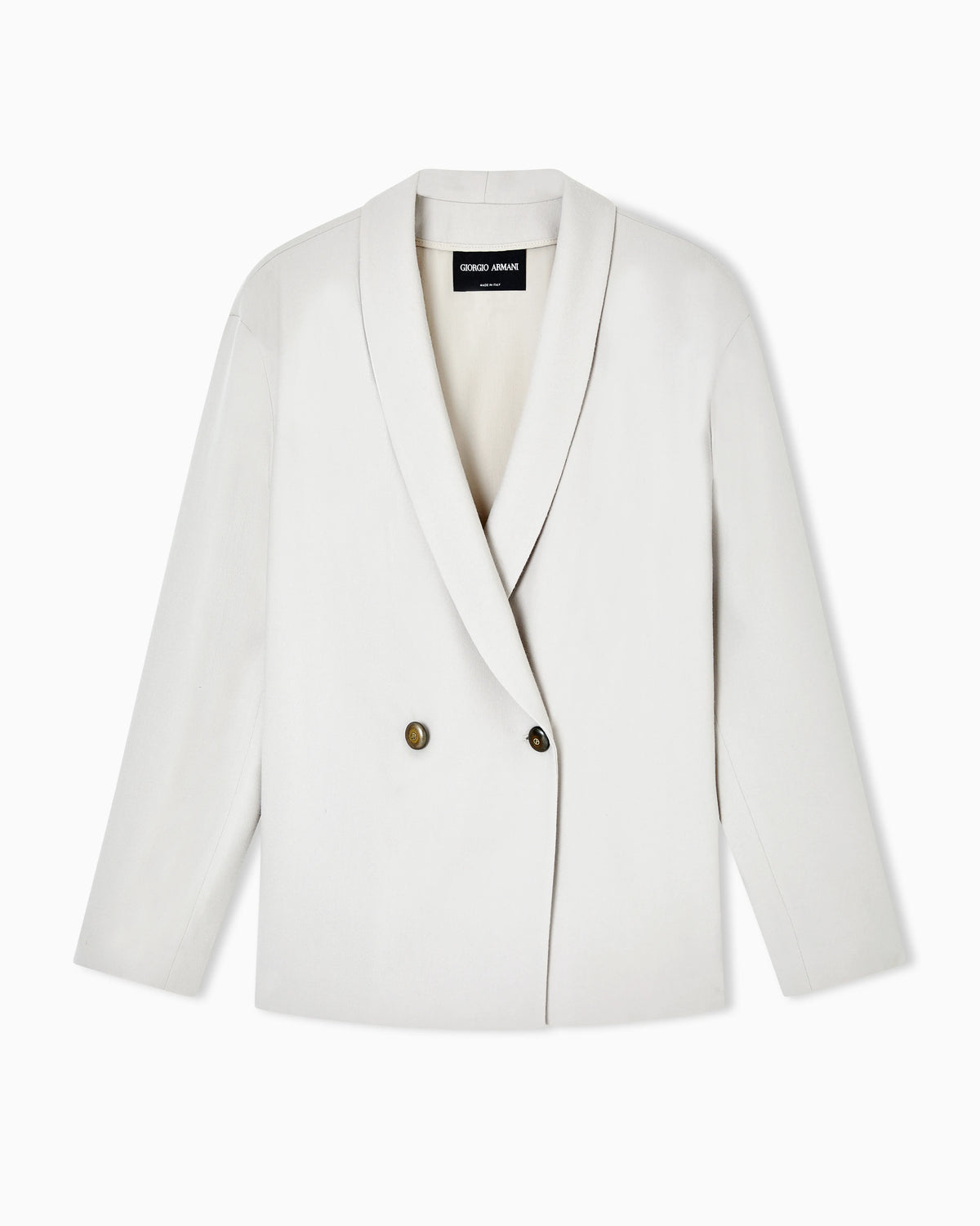 Double-breasted jacket in fluid wool