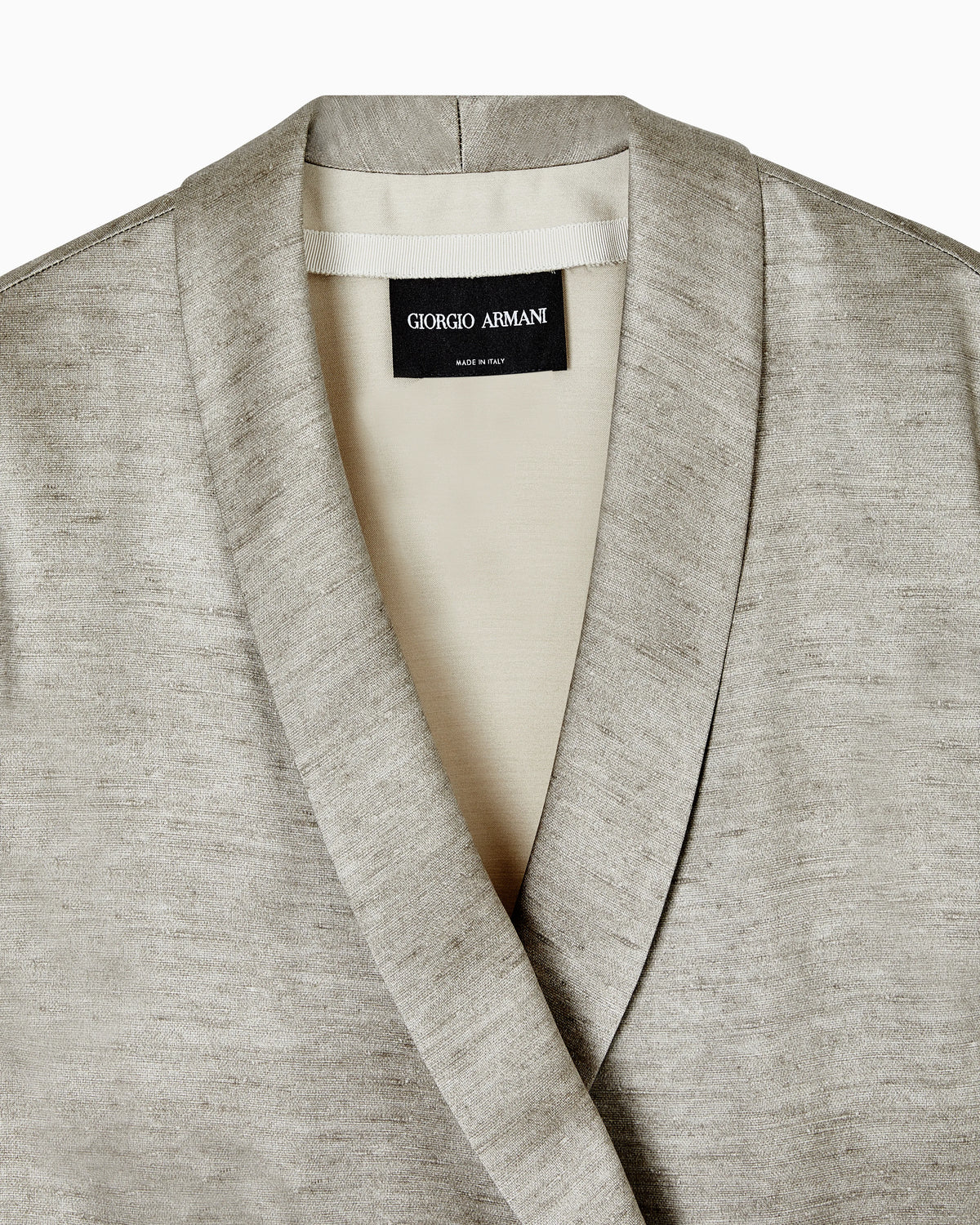 Tussah silk double-breasted jacket