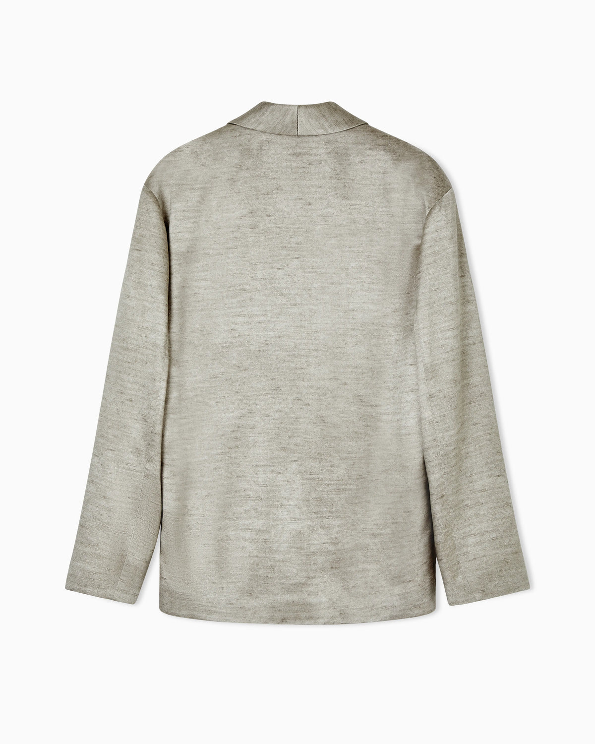 Tussah silk double-breasted jacket