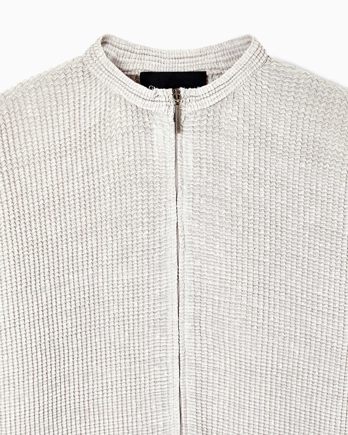 Pleated viscose blend knit jacket