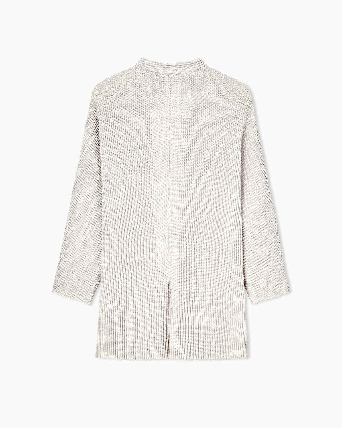 Pleated viscose blend knit jacket