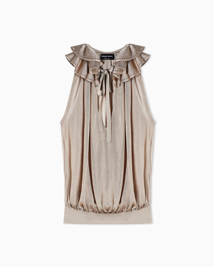 Viscose top with ruffles