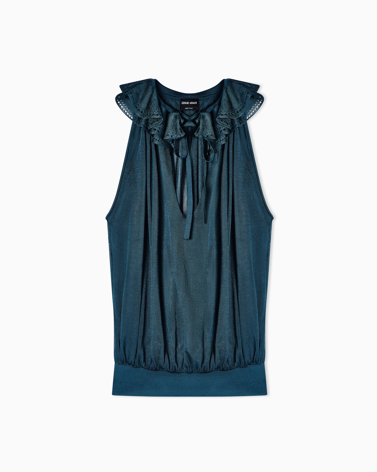 Viscose top with ruffles
