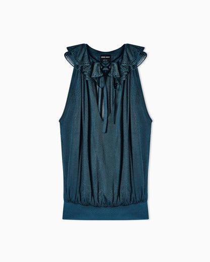 Viscose top with ruffles