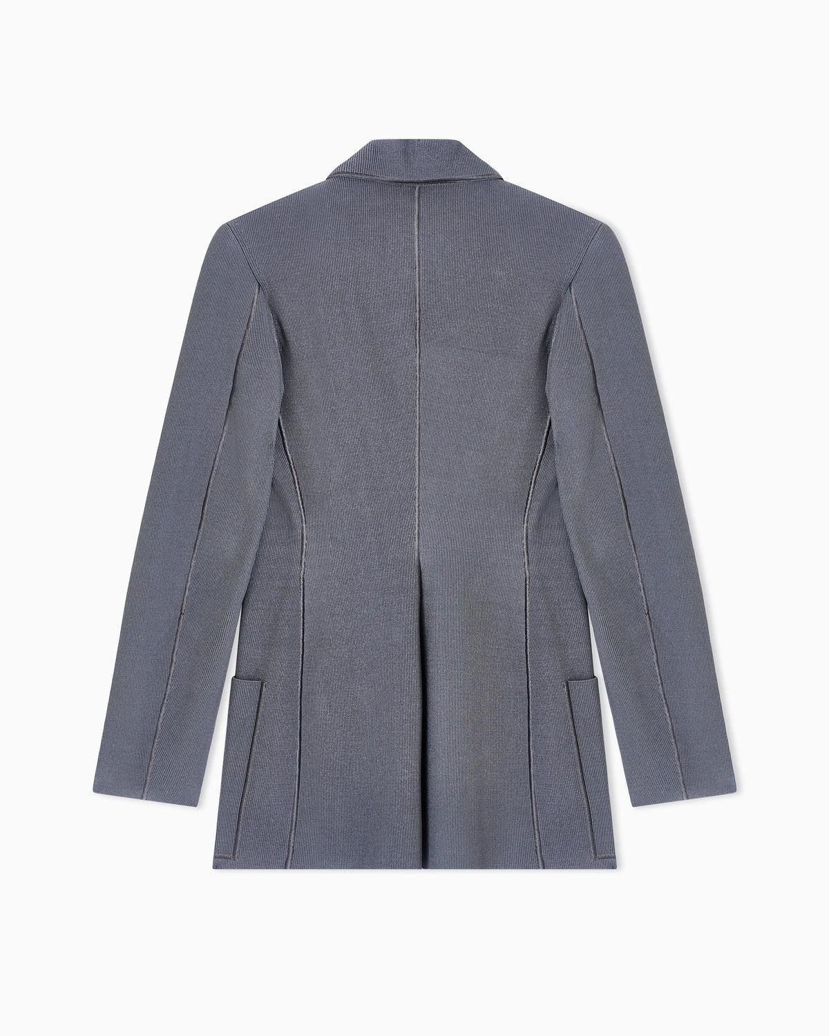 viscose-blend knit single-breasted jacket