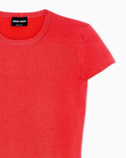 viscose crew-neck jumper
