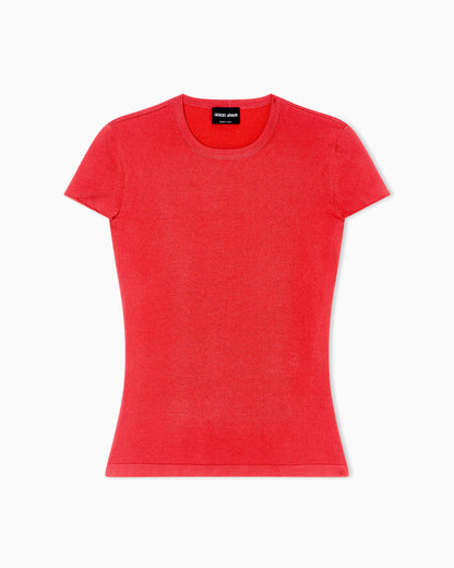 viscose crew-neck jumper