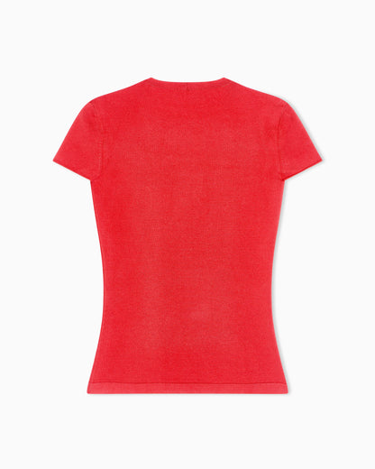 viscose crew-neck jumper