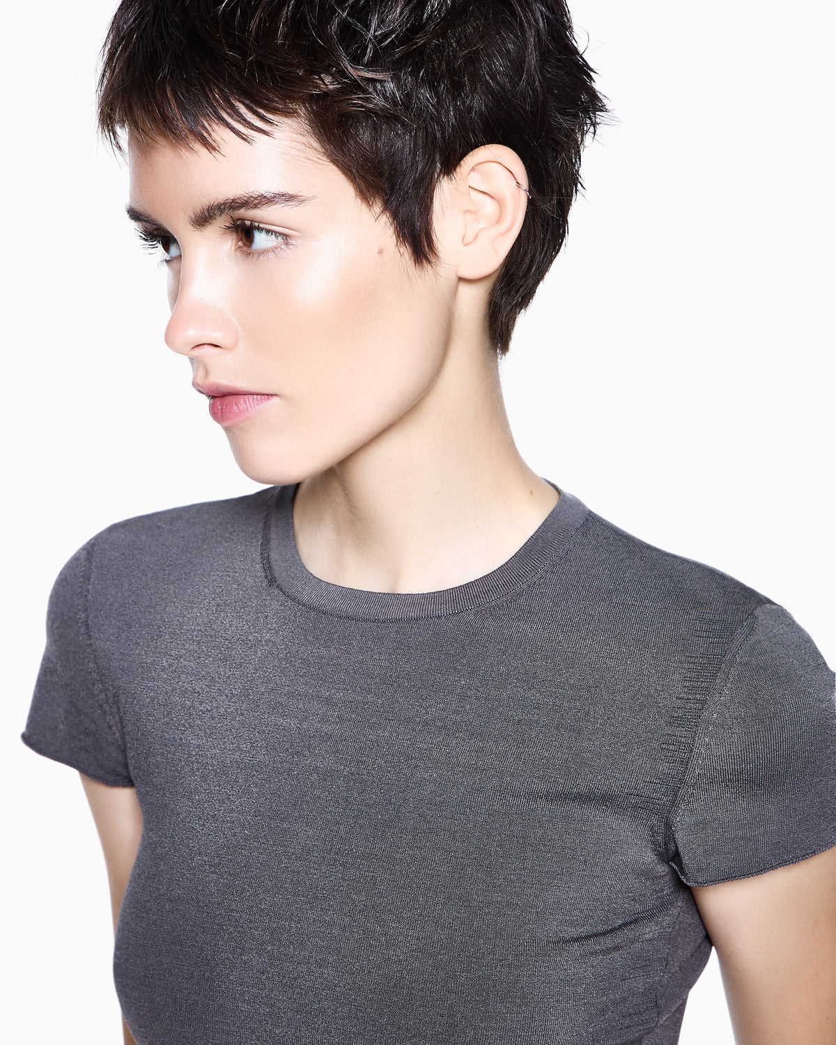 viscose crew-neck jumper