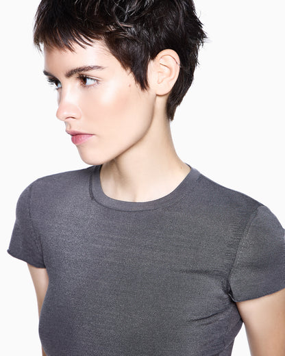 viscose crew-neck jumper