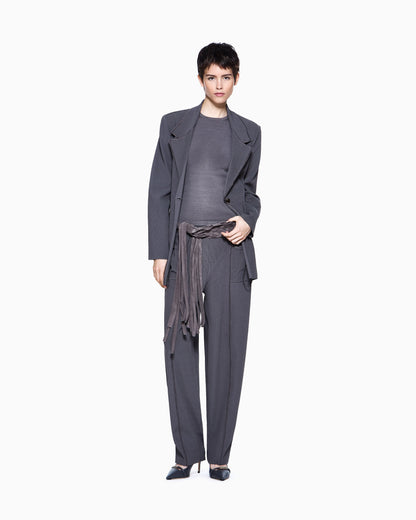 viscose crew-neck jumper