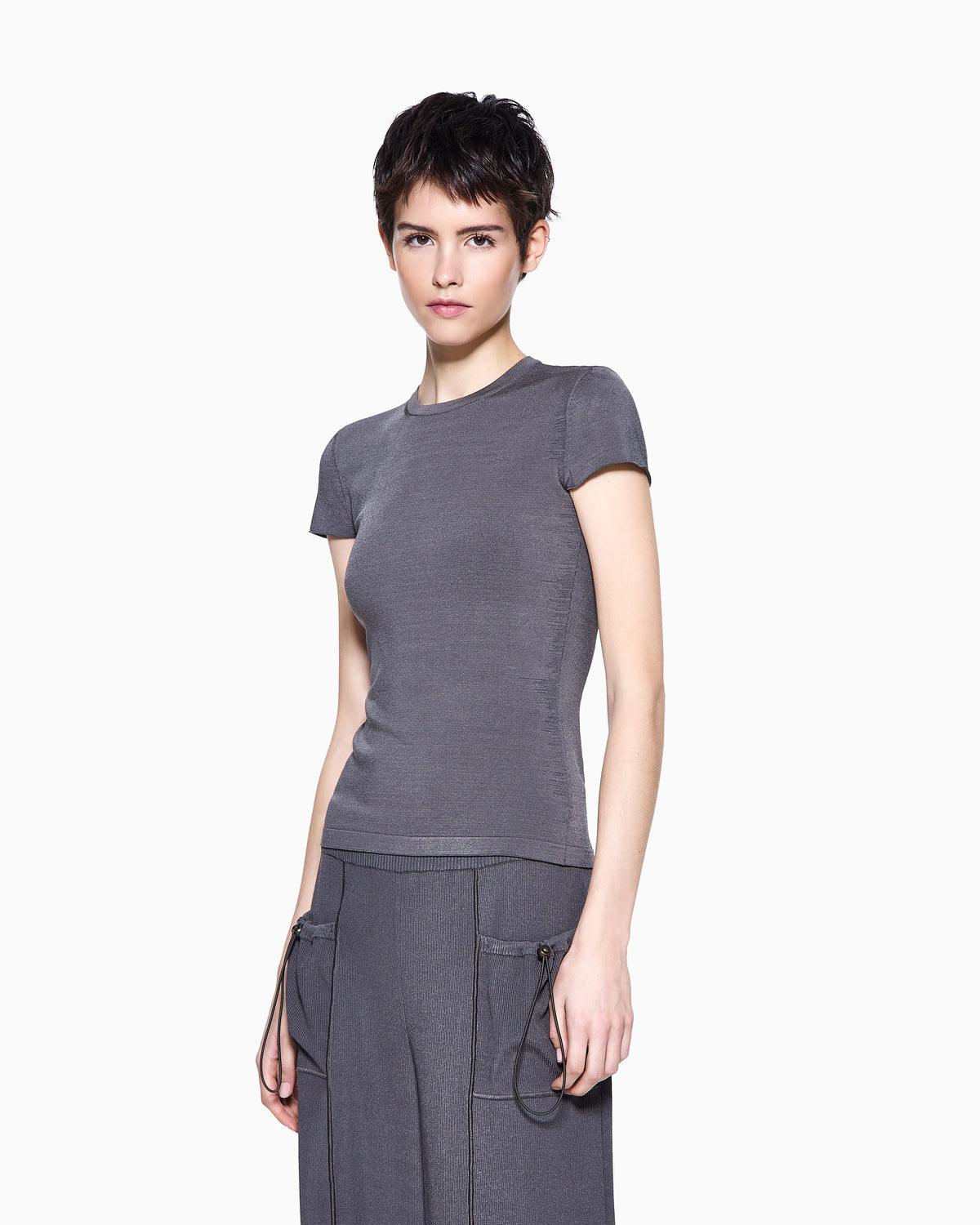 viscose crew-neck jumper