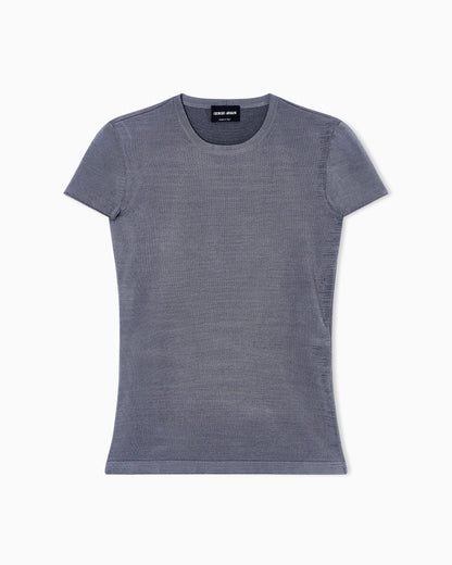 viscose crew-neck jumper