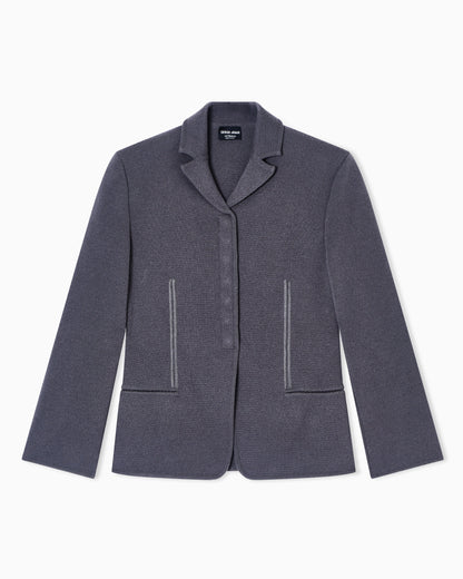 Single-breasted short jacket in cashmere