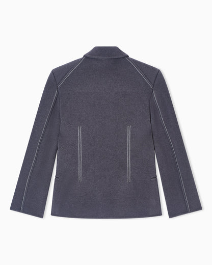 Single-breasted short jacket in cashmere