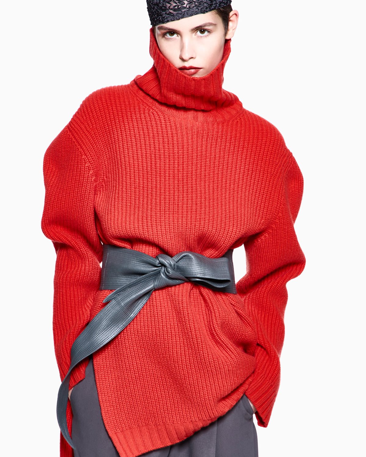 Cashmere mock-neck jumper