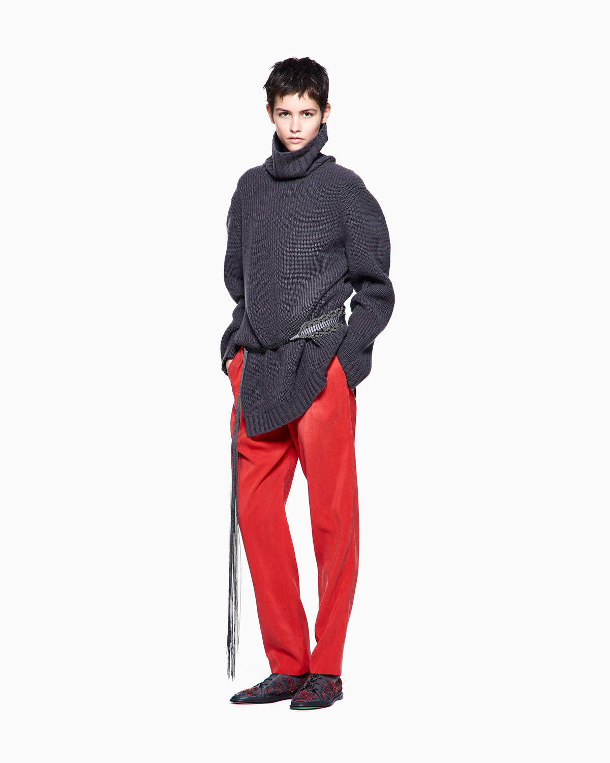 Cashmere mock-neck jumper