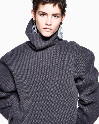 Cashmere mock-neck jumper