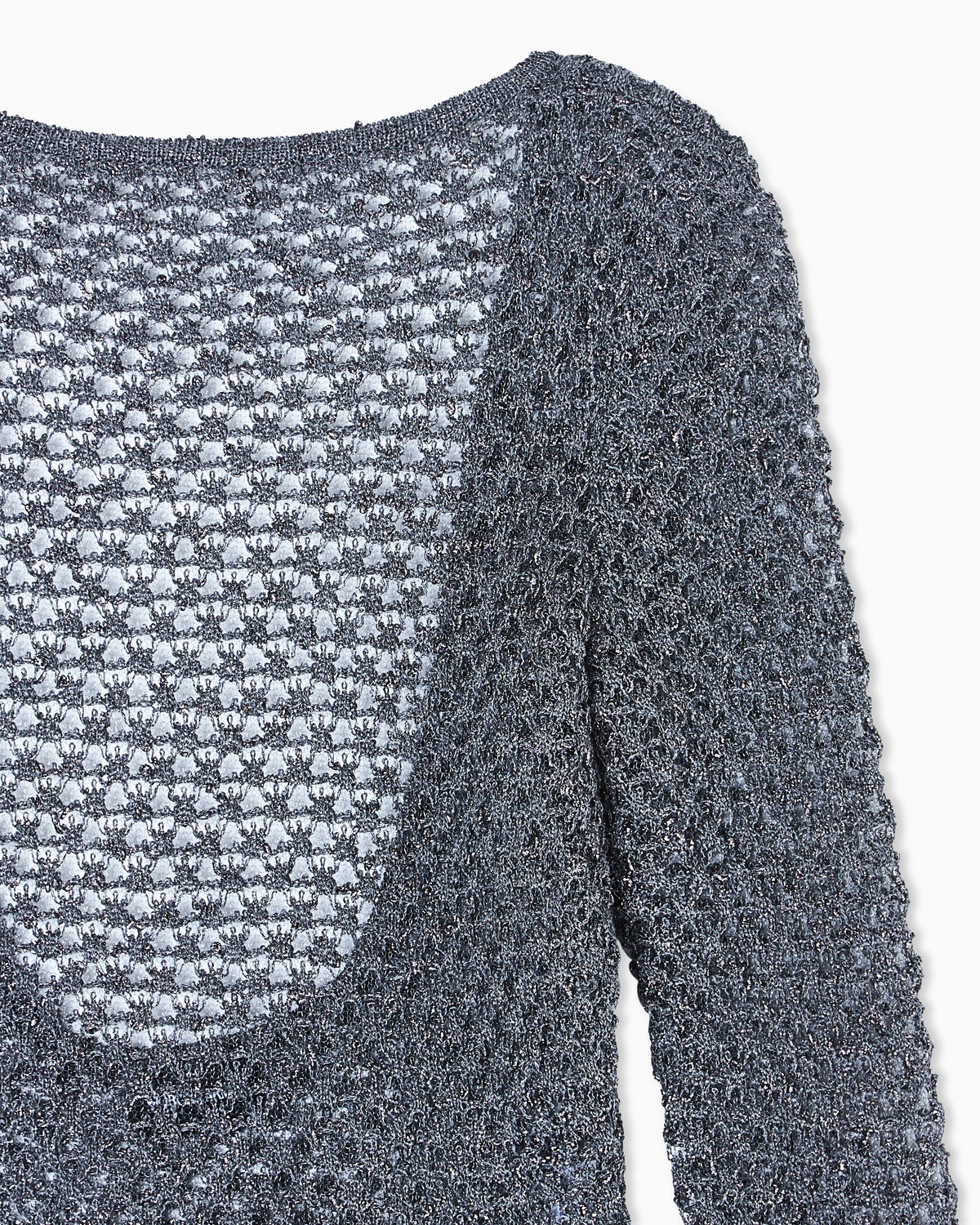 Viscose and metallic mesh jumper
