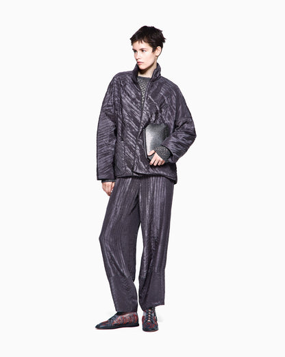 Viscose and metallic mesh jumper