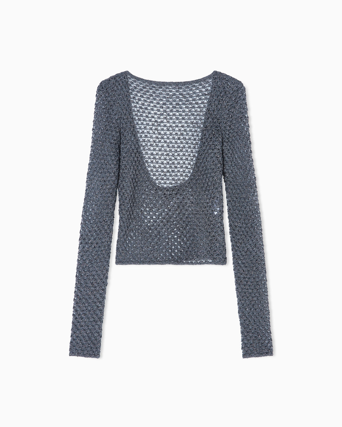 Viscose and metallic mesh jumper