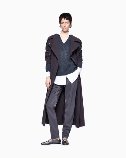 Cashmere jumper with shirt details