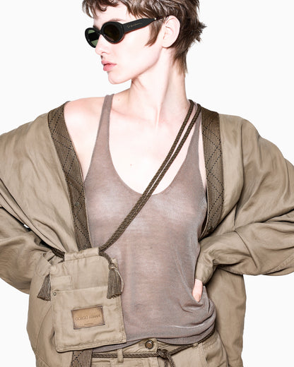 Viscose lurex top