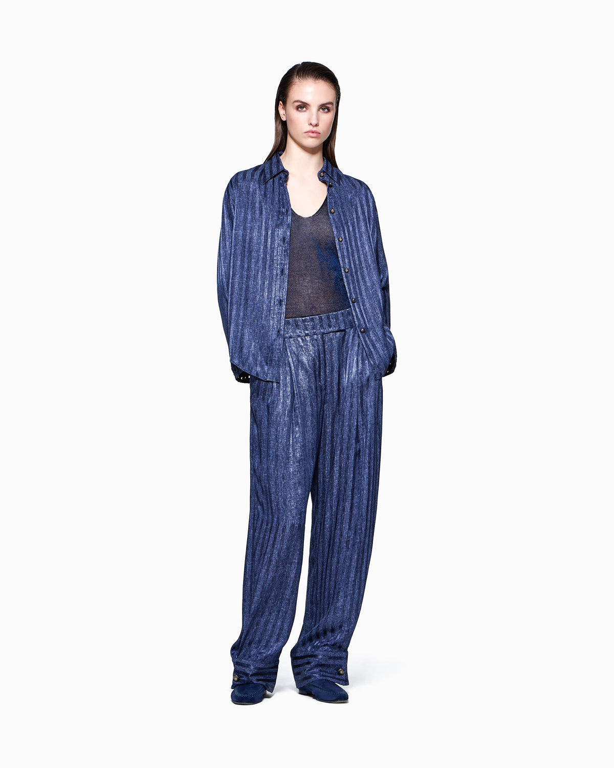 Viscose lurex top