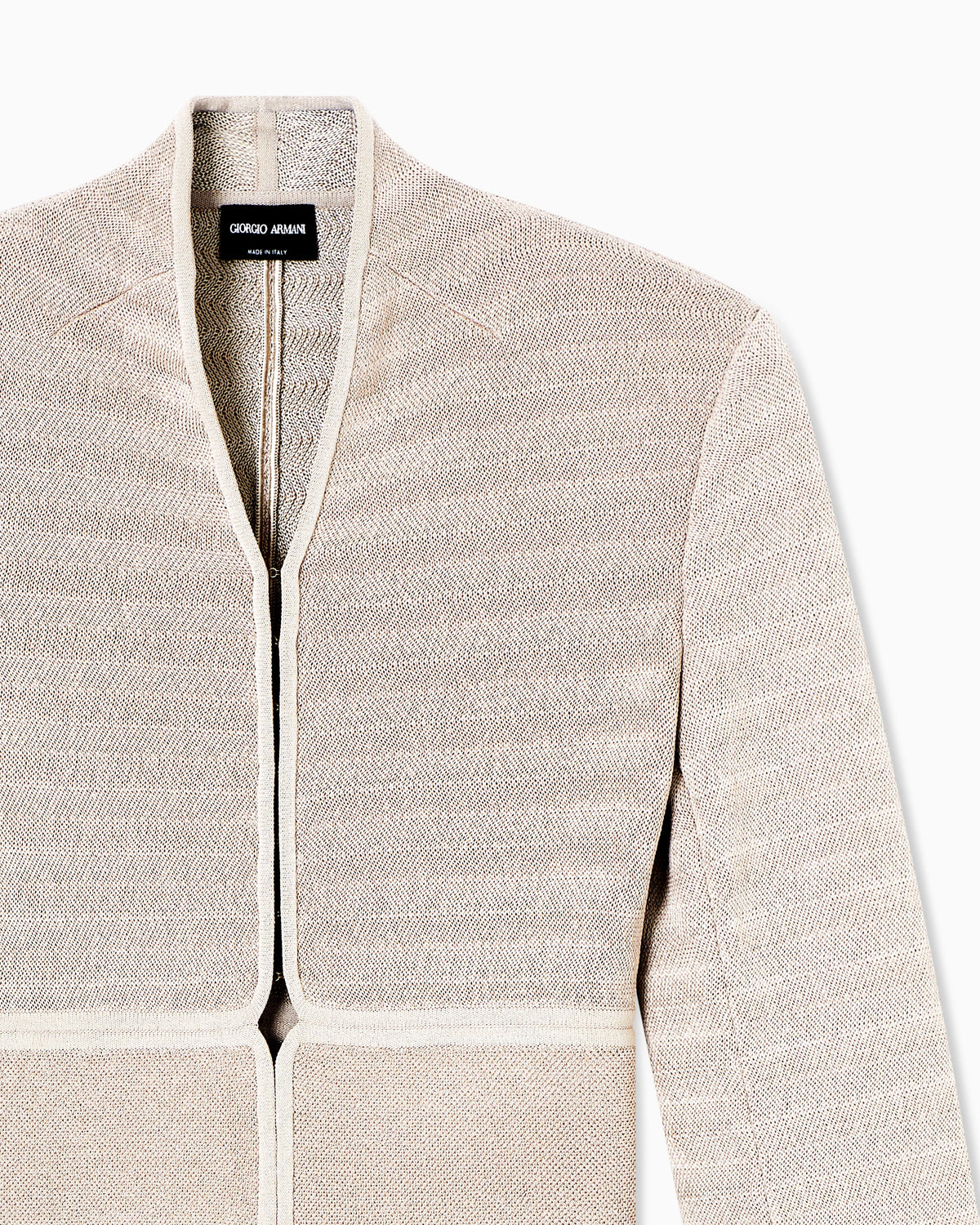 Ottoman-effect viscose-blend knit jacket