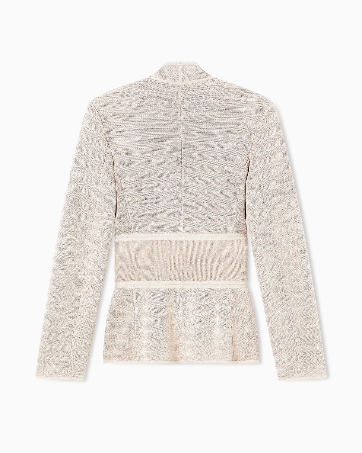 Ottoman-effect viscose-blend knit jacket