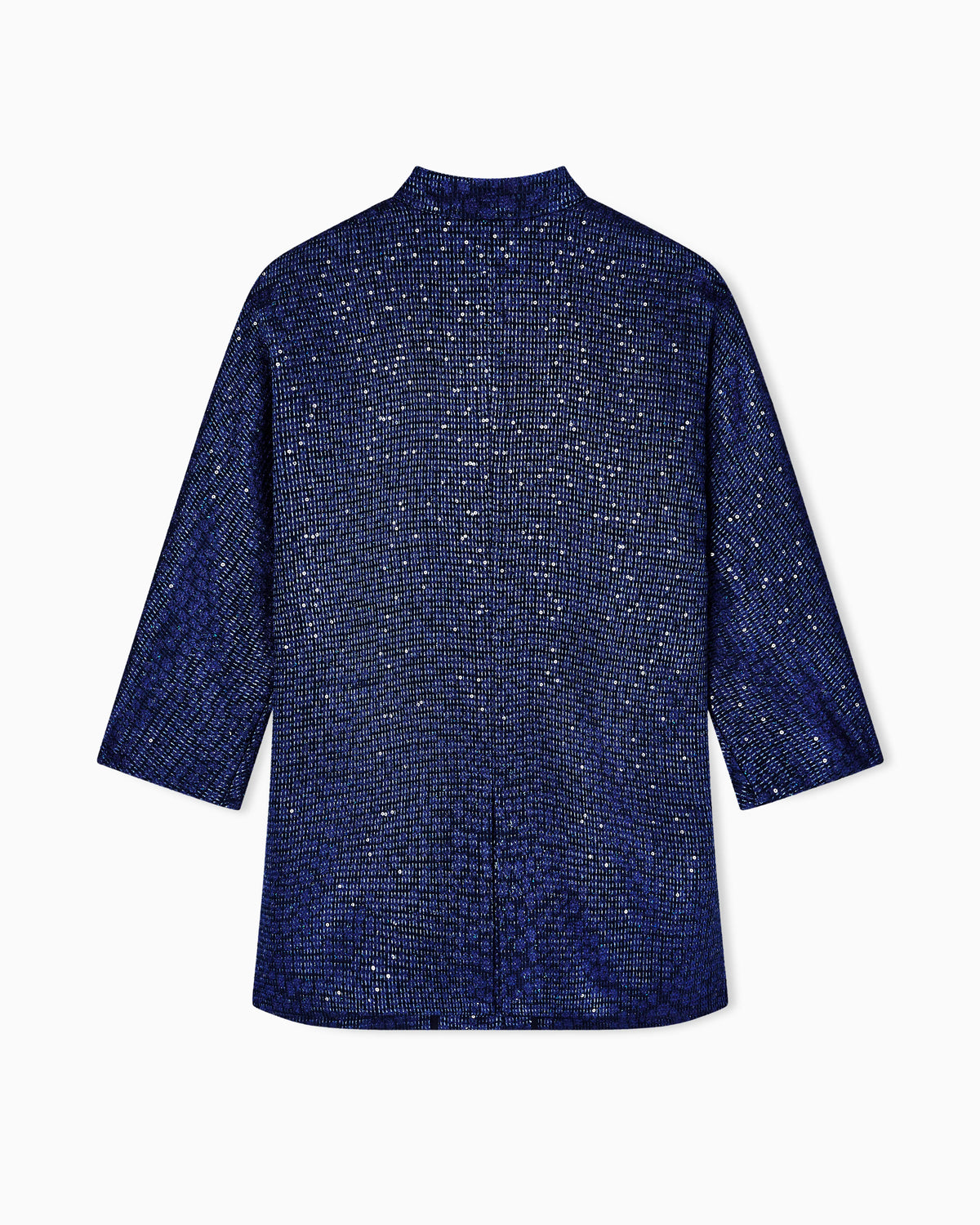 Viscose-blend single-breasted jacket with sequins