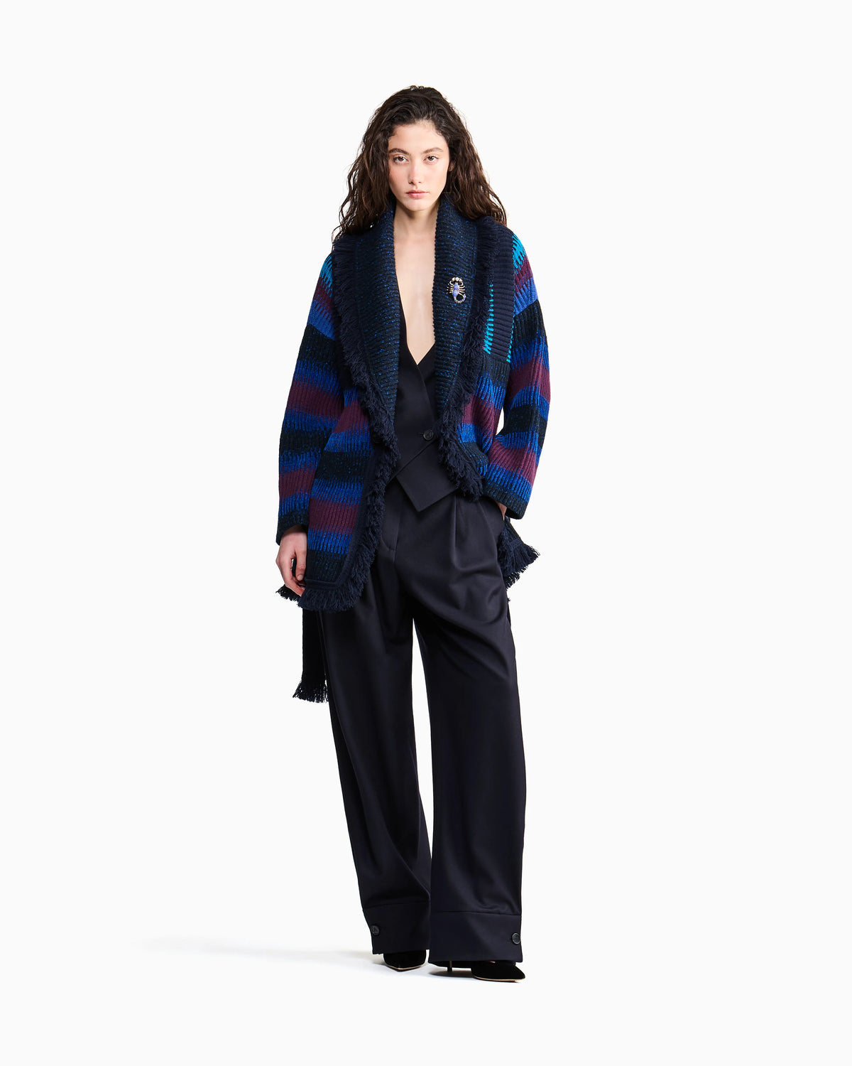 Giorgio Armani for Alanui pure virgin wool trousers with pleats
