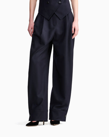 Giorgio Armani for Alanui pure virgin wool trousers with pleats