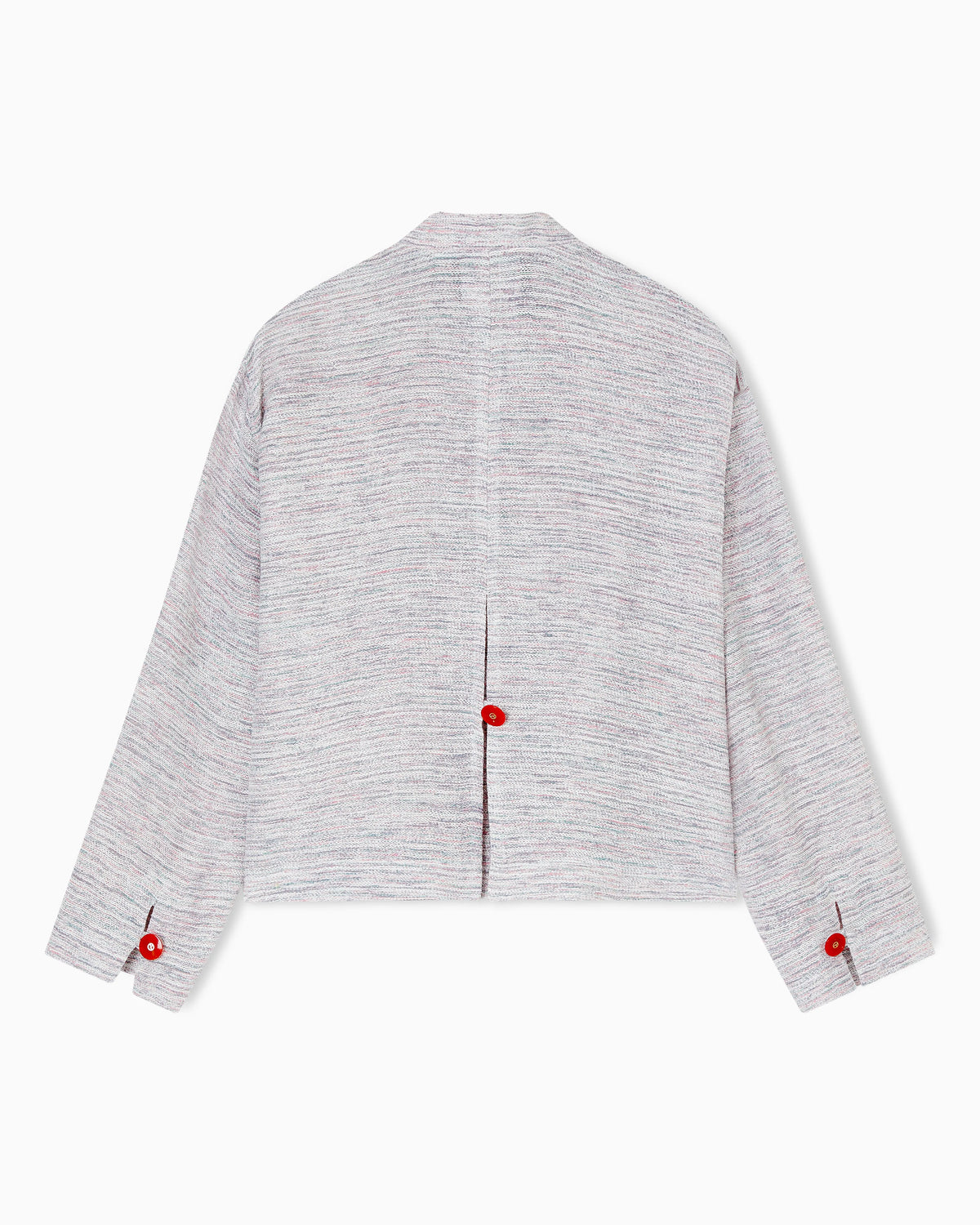 Viscose and linen mouliné knit blouson