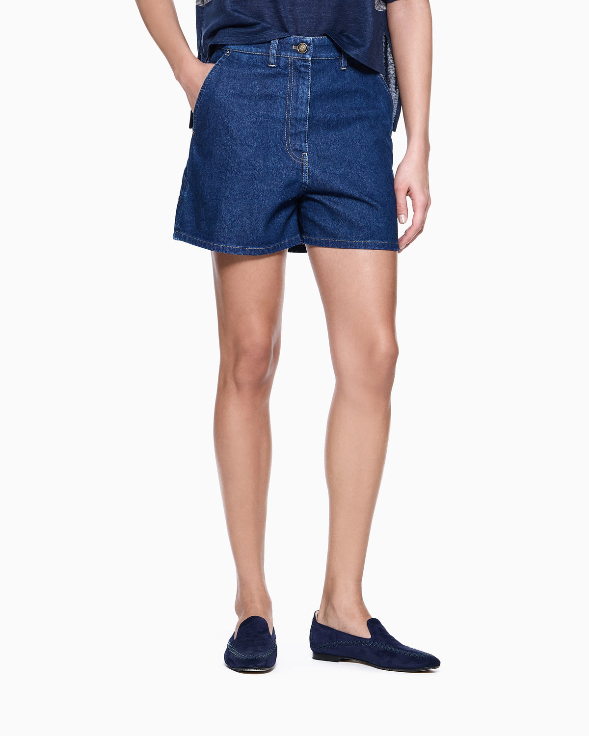 Shorts in stretch cotton denim Denim Collection