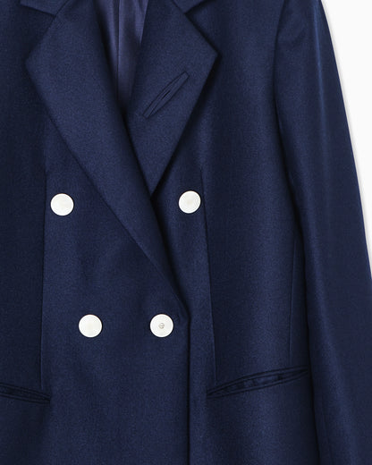 Double-breasted jacket Icon in cashmere flannel