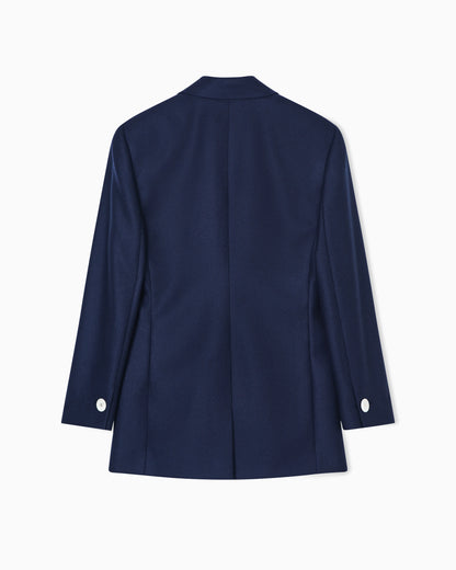 Double-breasted jacket Icon in cashmere flannel